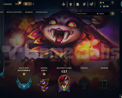 EUW 100 WR Plat 3 | 4 Kostüm - 21K Mö | LoL Hesap