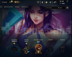 EUW Unranked | 5 Kostüm - 460 Rp | LoL Hesap