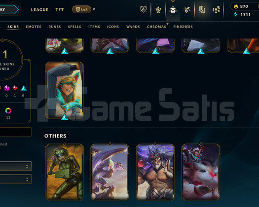 EUW Unranked | 870 Rp - 11 Kostüm | Dereceli Hazır
