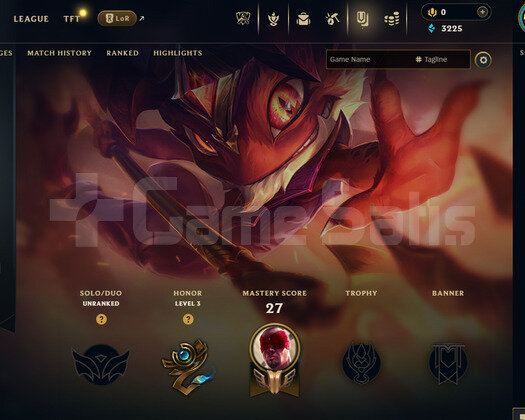 EUW Unranked | 5 Kostüm - 54 Hero | LoL Hesap