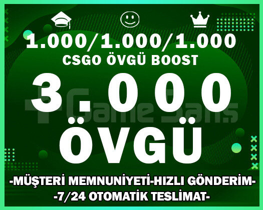 1.000+ ÖVGÜ CS2 YEŞİL GÜVEN FAKTÖRÜ