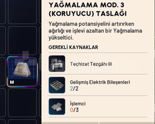 OYUNA YENİ GELEN BP! MOD3 KORUYUCU ÇANTA TASLAĞI