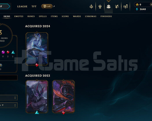 EUW Unranked | 3 Kostüm - 45 Hero | LoL Hesap