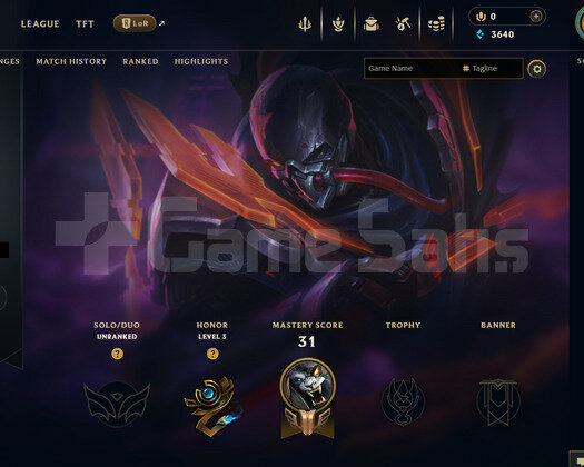 EUW Unranked | 3 Kostüm - 45 Hero | LoL Hesap