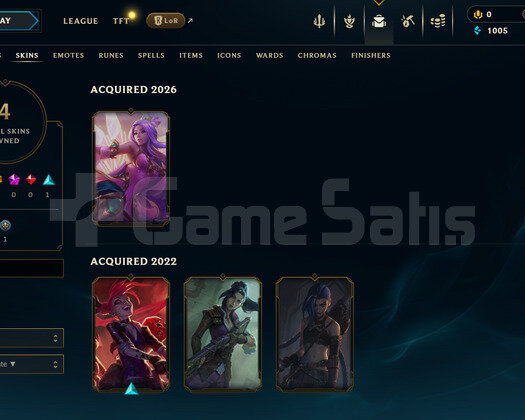EUW Unranked | 4 Kostüm - 24 Hero | LoL Hesap