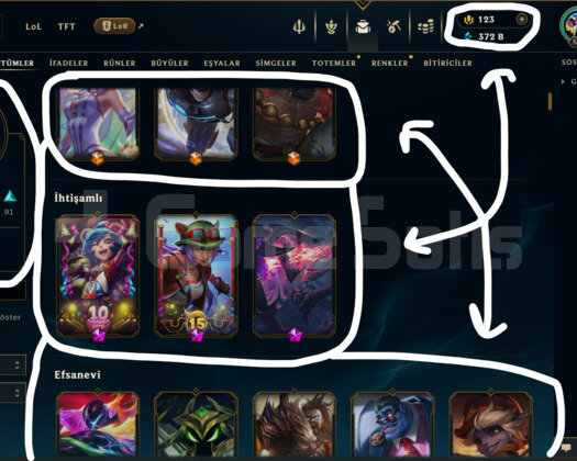 EUW / 500 LEVEL / 243 SKİN /+MAİL /+11.500 SATIŞ