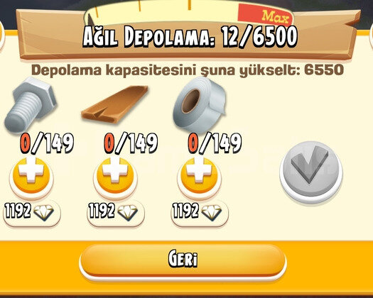 DEKORLU 50 LVL 6500 DEPOLU EL EMEĞİ HESAP
