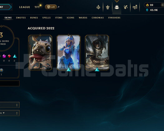 EUW Unranked | 3 Kostüm - 43K Mö | LoL Hesap