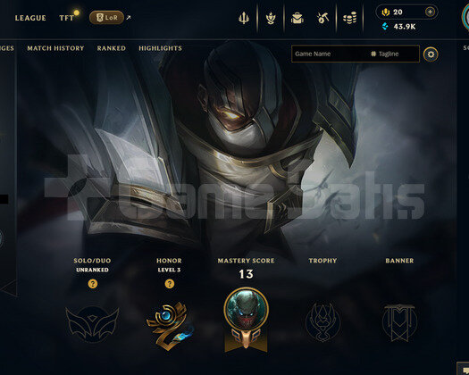EUW Unranked | 3 Kostüm - 43K Mö | LoL Hesap