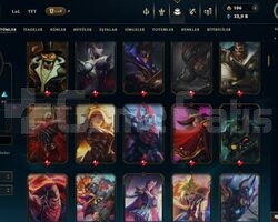 DOLU LOL HESABI | ZÜMRÜT | 165 SKIN | FULL ŞAMP |