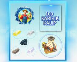 100 adet karışık kalıp