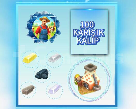 100 adet karışık kalıp