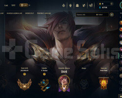 EUW 187 LEVEL 34 SKİNLİ DOLU MAİLLİ GOLD HESAP!!!!