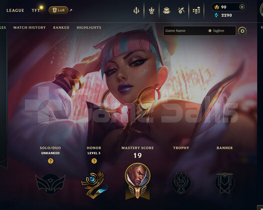 EUW Unranked | 10 Kostüm - 36 Hero | LoL Hesap