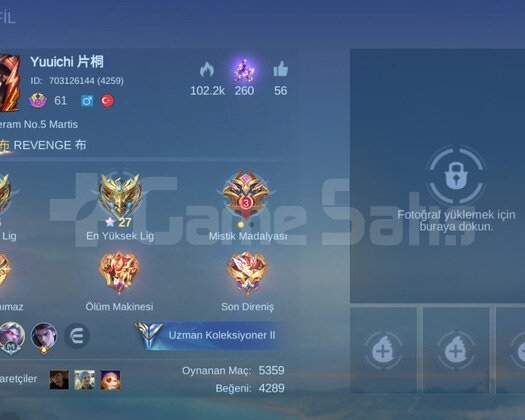 Mobile Legends Premium Hesap | Şanlı Mistik