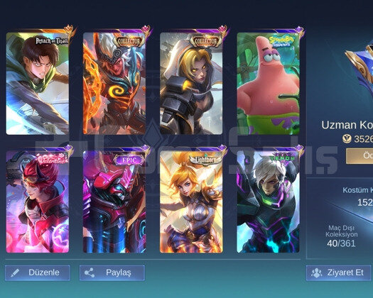 Mobile Legends Premium Hesap | Şanlı Mistik