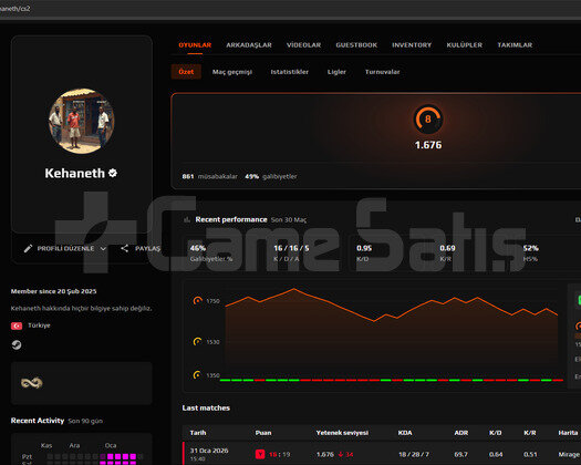 CS2 PRİME SEÇKİN HESAP FACEİT  8 SEVİYE