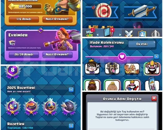 73 LEVELCR |  26 EVRİM | 201 EMOJİ | FIRSAT !
