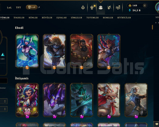369 KOSTÜM 720 LVL GOLD EFSANE DOLU MAİL HESAP