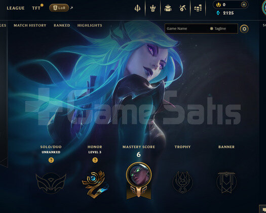 EUW Unranked | 1 Kostüm - 25 Hero | LoL Hesap
