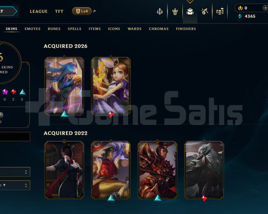 EUW Unranked | 6 Kostüm - 36 Hero | LoL Hesap