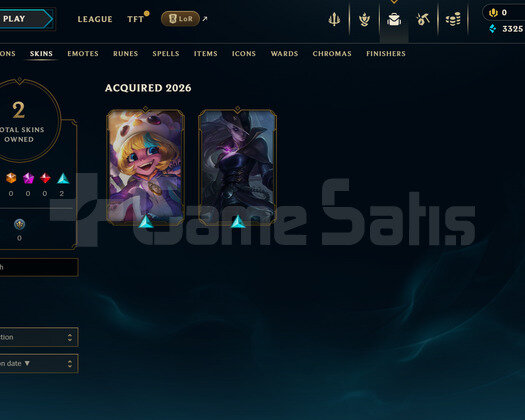 EUW Unranked | 2 Kostüm - 25 Hero | LoL Hesap
