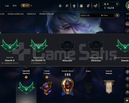 TR YÜKSEK MMR ZÜMRÜT 2 MAİLLİ FRESH HESAP!!!