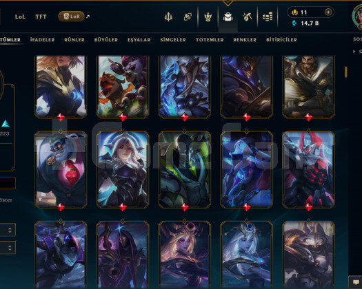 EUW / 533 LEVEL / 392 SKİN /+MAİL /+11.800 SATIŞ