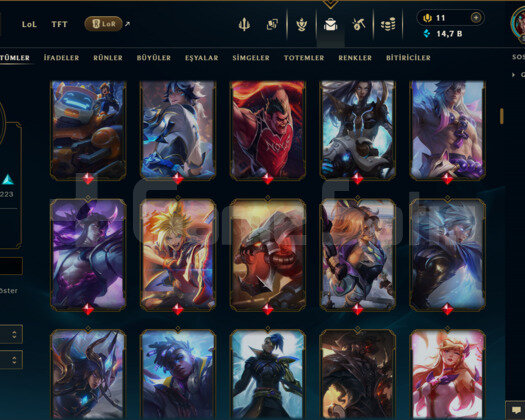 EUW / 533 LEVEL / 392 SKİN /+MAİL /+11.800 SATIŞ
