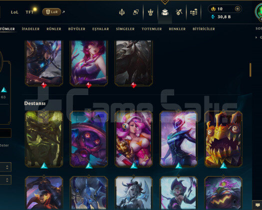 EUW / 447 LEVEL / 126 SKİN /+MAİL /+11.800 SATIŞ
