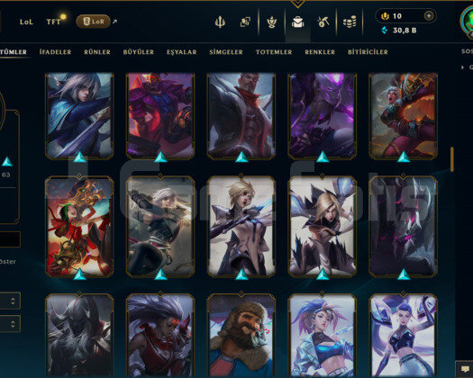EUW / 447 LEVEL / 126 SKİN /+MAİL /+11.800 SATIŞ