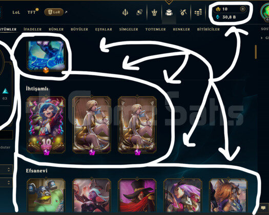 EUW / 447 LEVEL / 126 SKİN /+MAİL /+11.800 SATIŞ