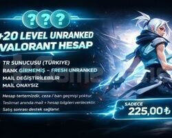 +20 Level Unranked Valorant Hesap | TR |