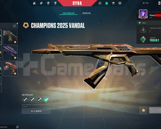 CHAMPİONS 25 //8 VANDALLİ//BOL SKİNLİ TAKILMALIKS