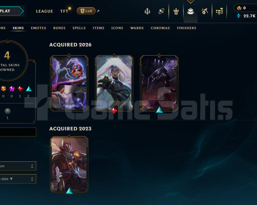 TR Unranked | 4 Kostüm - 22K Mö | LoL Hesap