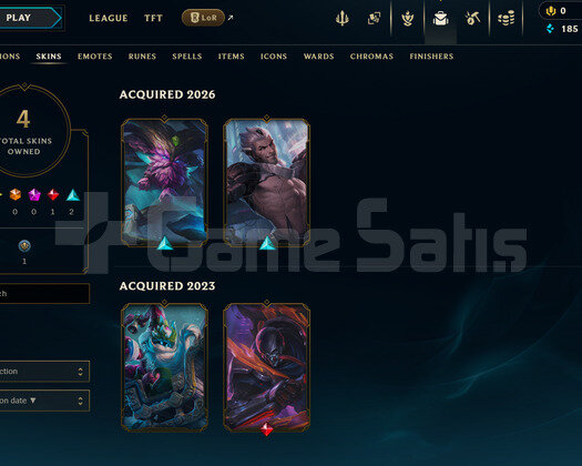 EUW Unranked | 4 Kostüm - 26 Hero | LoL Hesap