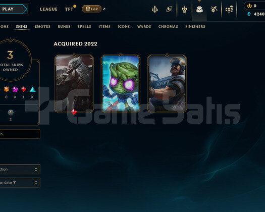 EUW Unranked | 3 Kostüm - 27 Hero | LoL Hesap