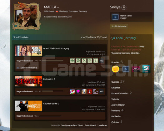 Steam Uyguna Sahibinden Ömürlük Hesap