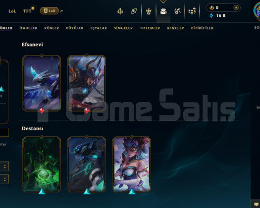 EUW UNRANKED HAZIR HESAP 55 LVL 16K MÖ 5 KOSTÜM