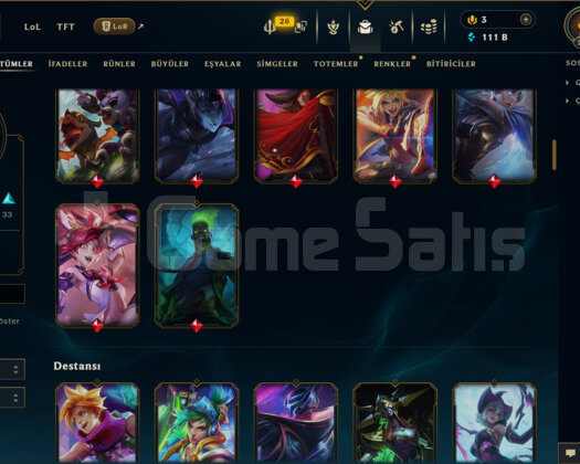 264 LEVEL / 124 SKİN / 118 HERO +MAİL +12K SATIŞ