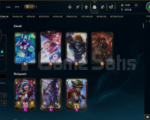 373 KOSTÜM 375K+ ÖZ 870 LVL EFSANE DOLU MAİL HESAP