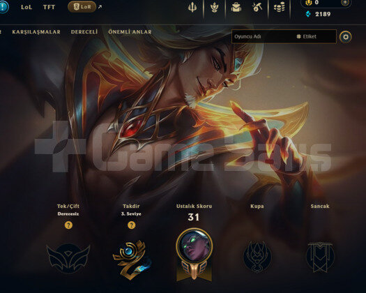 GEÇEN SEZON PLAT / 2021 KURULUM / UNRANKED