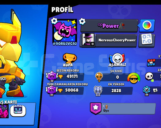 Brawl stars bol kostümlü eski sezon hesabı