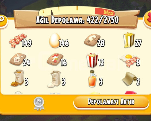 21 Level 2750 Ağıllı Hayday Hesap