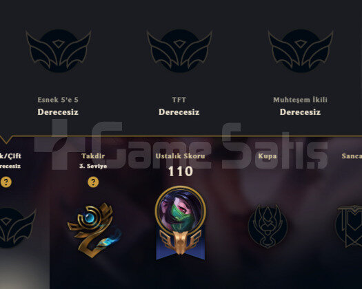 TR - 45 SEVİYE - UNRANKED - 8 KOSTÜM - HANDMADE