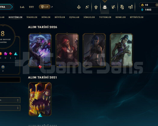 TR - 45 SEVİYE - UNRANKED - 8 KOSTÜM - HANDMADE