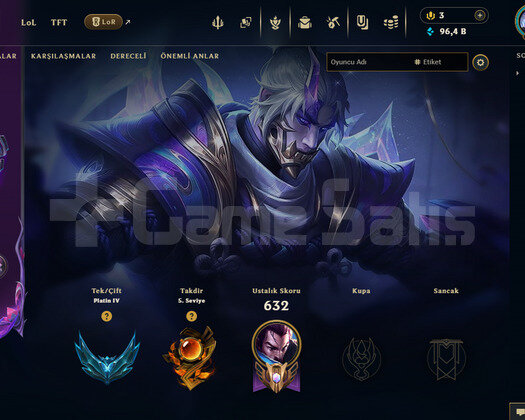 159 skin 90k+ öz 420 lvl