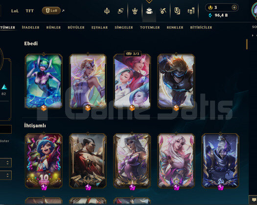 159 skin 90k+ öz 420 lvl