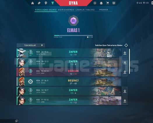 2 Skinli Diamond 1 Hesap