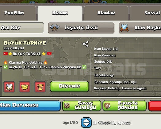20 SEVİYE TÜRK KLANI BÜYÜK TÜRKİYE  !!